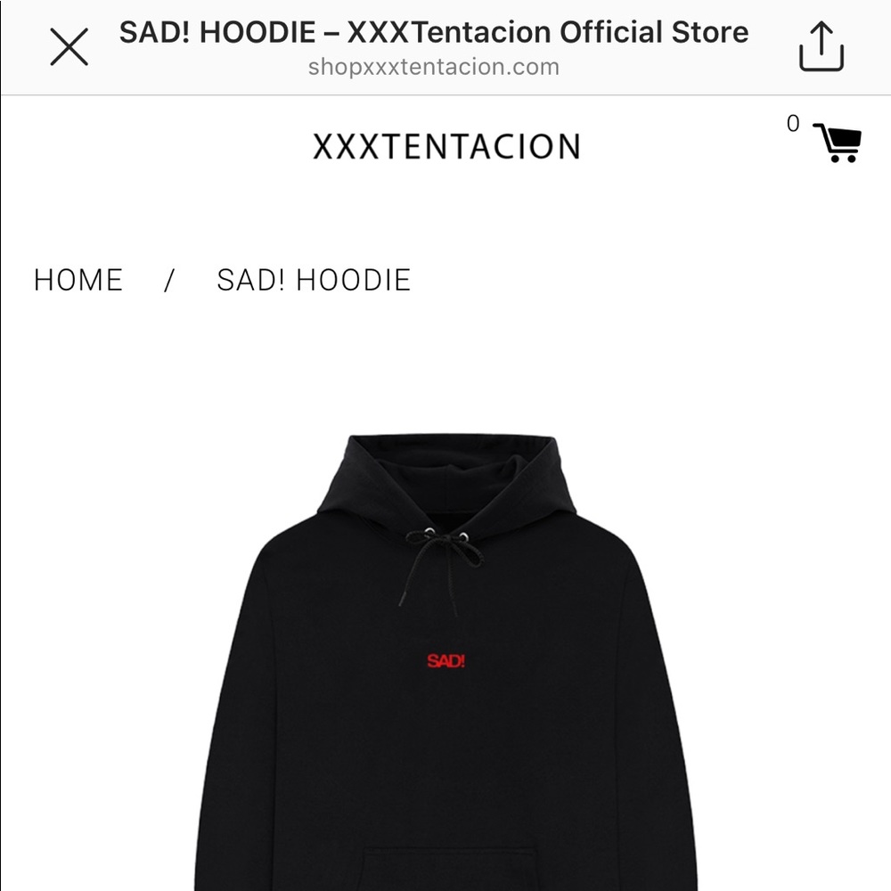 XXX “SAD” hoodie